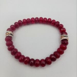 Brighton NEPTUNE’S RINGS RUBY CHALCEDONY gold silver accents Crystal Bracelet